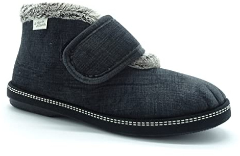 MAISON DE L'ESPADRILLE VW24ESPADRILLE440 - Zapatillas de Estar por Casa Mujer, Negro (Negro), 39 EU