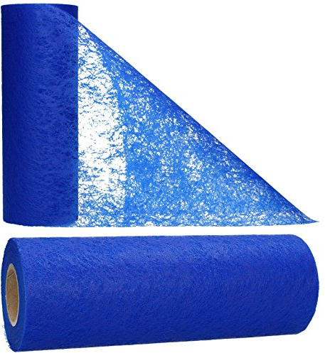 AmaCasa Tischläufer Blau (23 cm x 20 m) – Hochwertiges Vliesband für stilvolle Tischdekoration bei Hochzeiten, Geburtstagen & besonderen Anlässen