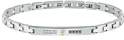 Maserati Diamonds Herren Armband aus Stahl, Diamant, IP Gelbgold - JM521ATY12