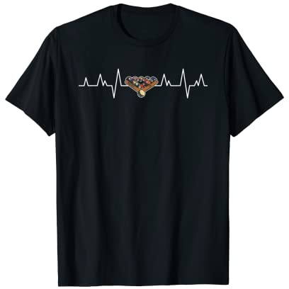 Billard Heartbeat Pool Players Apparel Snooker T-Shirt