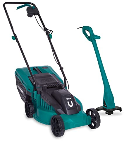 VONROC Cortacésped 1300W 32cm de Ancho de Corte - Cortabordes 300W Ø230mm de diámetro de Corte