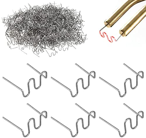 TANCUDER 500 Stück Heiß Heftklammer Wolframstahl Welder Staple Schweißen Heiße Heftklammern 0.8mm Reparatur Heftklammern Schweißstäbe Heißer Schweißklammern für Autostoßstange, Instrumententafeln