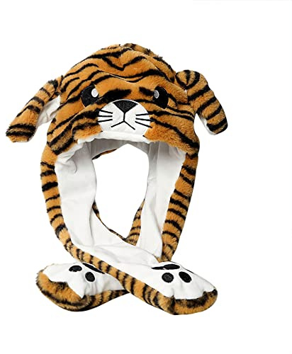 LICHENGTAI Sombrero con Orejas, Gorro de Animal Que Mueve Las Orejas, Gorro de Animal de Peluche Iluminado con Orejas Móviles, para Juegos de rol, Regalos de Cumpleaños