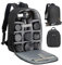 TARION Kamerarucksack Klein Fotorucksack Kameratasche: Kamera Rucksack Kompakt Kamerarucksäcke Leicht Foto Rucksäcke Spiegelreflex mit Wasserdicht Regenschutz für Spiegelreflexkameras(TB-M,Schwarz)