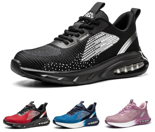TQGOLD Chaussures de Sécurité Hommes Femmes Basket de Securite | Légère Respirant Antidérapant Chaussures de Travail Embouts en Acier | Confortable Amorti Industrie Protection Sneakers