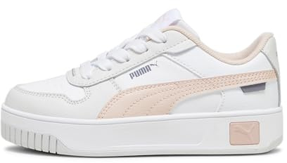PUMA Mädchen Carina Street Ps Turnschuhe, Puma White Rose Dust Feather Gray, 30.5 EU