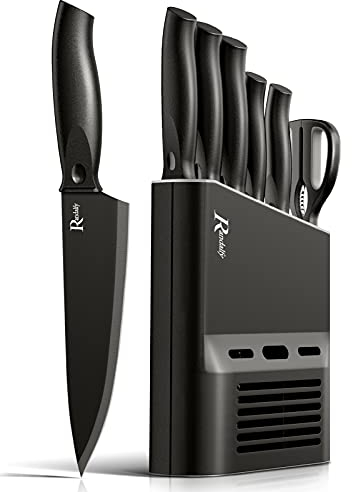 Manelord Coltelli da Cucina Professionali 7 Pezzi Accessori Cucina con Coltello Cucina,Coltelli da Bistecca