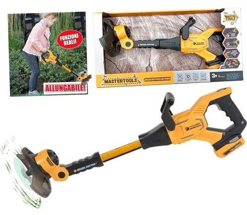 tagliaerba giocattolo per bambini con manico decespugliatore allungabile gioco giardiniere SUONI LUCI gioco giardino