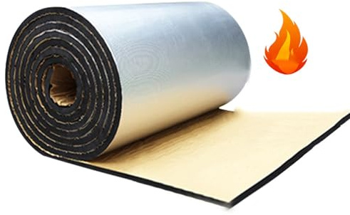 Tappetino Isolante fonoassorbente, Tappetino fonoassorbente Resistente al Calore, Tappetino fonoassorbente per Auto, Isolamento Acustico del Cofano Auto in Schiuma a Celle Chiuse (10 mm, 3 m