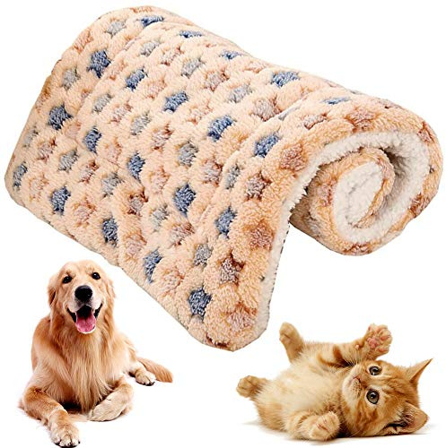 CUEYU Cat Dog Crate Pad, Cat Dog Mat, Washable Cat Dog Crate Bed Cushion, Dog Cat Blanket Fleece Pet Pad, Winter Sleeping Bed Comfort for Small Dogs, Pets, Cats (55 * 42 CM)