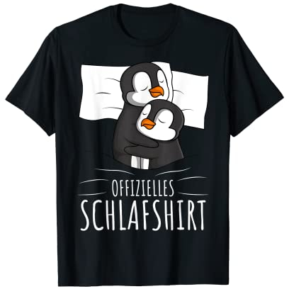 Offizielles Schlafshirt Pinguin Schlafanzug Penguin Kurzarm T-Shirt