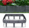 YUENFONG Rasenkante Steinoptik aus Kunststoff, 20 Stücke Beeteinfassung Mähkante Beetumrandung Gartenkante, Palisade Gartenzaun Gartenbeetzaun 5M, Anthrazit