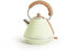 CREATE/KETTLE RETRO M/Elektrischer Wasserkocher Pastellgrün/Schnelles Aufkochen, Fassungsvermögen 1L, Abschaltautomatik, Anti-Kalk-Filter, Wasserstandsanzeige, Ø17.2cm, 2200W
