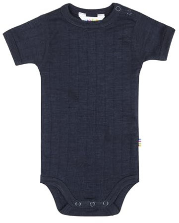 Joha Baby Mädchen Jungen Kurzarmbody Merinowolle/Seide, Größe:86/92, Farbe:Navy