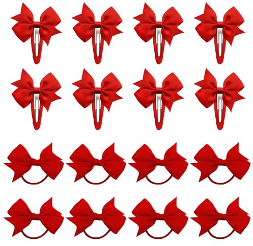 Fermagli Per Capelli Con Fiocco Da 8 Pezzi, Corde Per Capelli Con Fiocco Da 8 Pezzi, Copricapo Con Fiocco Per Bambini, Graziosi Accessori Per Capelli Per Ragazze, Fermagli Laterali Antiscivolo