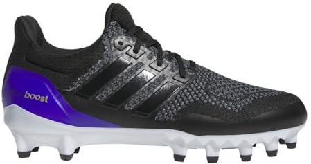 adidas Men Ultraboost American Football Cleats, Black/Black/Gold Metallic, 13 Medium