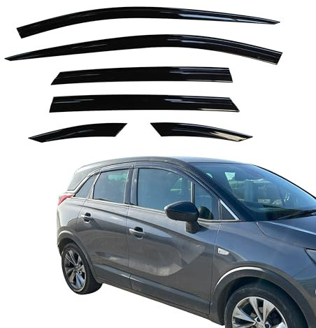 AUTO CLOVER Wind Deflectors Set for Vauxhall Opel Crossland X 2017+ (6 pieces)