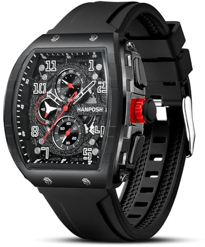 LN LENQIN Montres pour Hommes Montre Le chronomètre pour Hommes 30m Montres de Poignet Militaire imperméables avec rétroéclairage/Alarme/minuterie/Date
