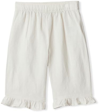 Amazon Essentials x Sofia Grainge Pantalon à Enfiler à Jambes Larges en Coton et Lin, à Volants Mixte Bébé