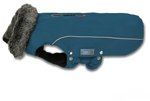 Wolters Winterjacke Amundsen | Wintermantel für Hunde – warm, wasserdicht | Farbe Petrol | Gr. 48 (Rückenlänge 46-48 cm)