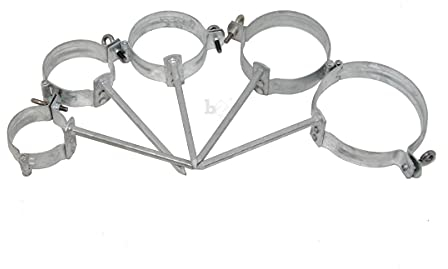 Fallrohrschelle verzinkt Ø 120 mm mit Einschlagstift 140 mm