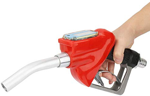 Aluminum Automatic Cut-Off Fuel Nozzle - Electronic Metering Dispensing Meter Oil Delivery Gun With Battery