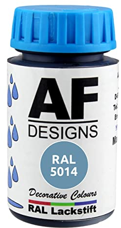 Penna colorata Alex Flittner Designs RAL 5014 blu tortora semi-opaco 50 ml per legno, metallo, mobili, bagno, ritocco e riparazione della vernice
