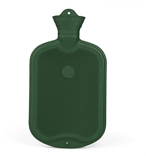 GRÜNSPECHT Naturkautschuk-Wärmflasche, klein, Kautschuk aus nachhaltig zertifiziertem Waldbau, geprüfte Qualität nach BS 1970:2012, Bettflasche für Kinder und Erwachsene, kleine Wärmflasche (646-00)
