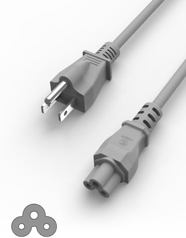 US 110V Power Cord Replacement for Portable Electric Kettle for Travel - Grey