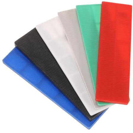 QUARKZMAN 60 Pezzi Set di Spessori in Plastica 100 x 28 x 1-6 mm Distanziatori Piastrelle Cunei Piastre Piastre Compensazione Blocco Spessore Mobili Vetro per Finestra