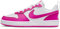 NIKE Court Borough Low Recraft Sneaker, White/Laser Fuchsia, 36.5 EU