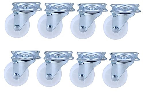 BUGUUYO 8 Piezas ruedas para muebles ruedas para carro debajo de las ruedas del aparato ruedas de repuesto para sillas de oficina girar rueditas para muebles rueda de acero rueda universal