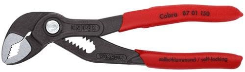 KNIPEX 8701-150SB - Alicates para bomba de agua Cobra de 5.9 pulgadas (150 mm), mango de plástico suave [especificaciones del blíster]