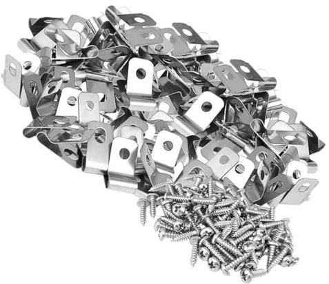 SMASOLO 100pcs Heavy Duty Wire Fence Clips Metal Pet Cage Fixing Clips for Garden Edging Border Fences