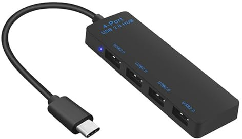 USB C to 4 Port USB 2.0 Adapter Splitter Keyboard Connect Tablet Charging Dock Data Transfer Hub