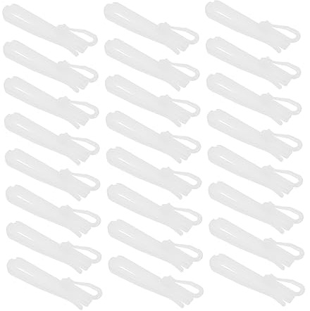 UKCOCO 200 Piezas Ganchos Ajustables para Cortinas de Plástico Unidades Accesorios Duraderos para Visillos y Cortinas de Salón Compatibles con Múltiples Domésticos