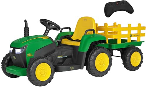 PEG PEREGO John Deere Farm Power. Der Elektrotraktor mit Funksteuerung und Anhänger. Ab 18 Monaten. Lithium-Akku für Lange Spielzeit.