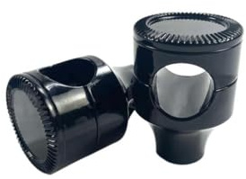 Motocicletta universale riser 1-1/4 1-1/2 pollici di montaggio per manubrio per tournée solail fat bob road king king modelli compatibili con l'accessorio manubrio standard(1.5 inch Black)