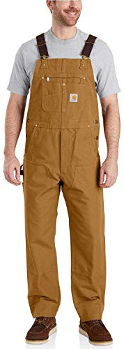 Carhartt Men's Iconic R01 Duck Bib Overall, Carhartt Brown, W42 x L30