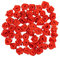 Ideen mit Herz Rose di raso | 50 pezzi | Ø 1,5 cm | rose decorative, mini rose in tessuto, piccole teste di rose per fai da te, cucire, decorazioni, decorazioni per fiori, decorazione da tavolo,