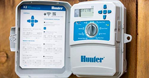 HUNTER X2 401-4 Stagioni- Esterno/Interno -Programmatore Compatibile WiFi Modulo Wand (non Incluso)