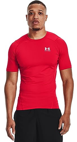 Men's Heatgear Compression Shirt Red/White S S