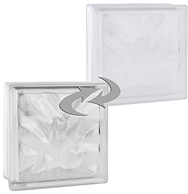 4 pièce Fuchs Design briques de verre nuage blanc 19x19x10 cm - EI30 (Résistance au EIeu)