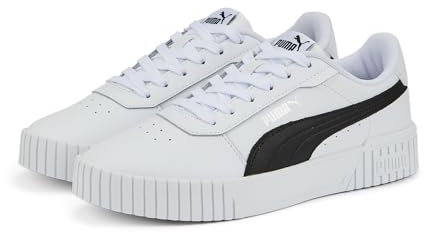 PUMA Damen Carina 2.0 Sneaker, White Black Silver, 41 EU