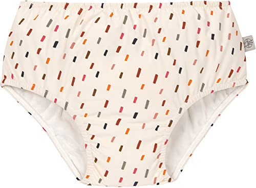 LÄSSIG Baby-und Kleinkind-Schwimmwindel Badewindel Badehose mit Windel mit UV-Schutz Strokes offwhite/multicolor 7-12 Monate