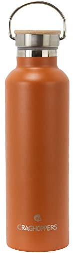 Craghoppers Insulated Water Bottle with Grab Handle, Dual Walled, Thermal Technology - 750ml Capacity, Orange