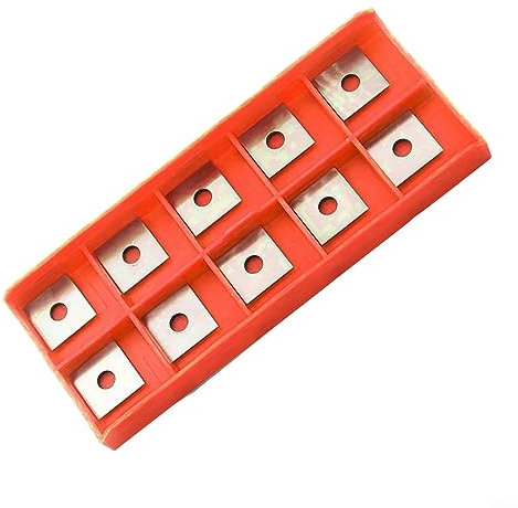 10 inserti in carburo, inserti quadrati dritti in carburo di ricambio per torni di finitura, frese per tornio per legno, pialle per legno, 12 × 12 × 1,5 mm