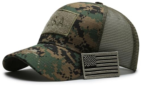 elwow Herr militär taktisk operatörskeps, utomhus nät arméhatt jakt kamouflage baseballkeps jakt fiskehatt, Färg 6, en storlek