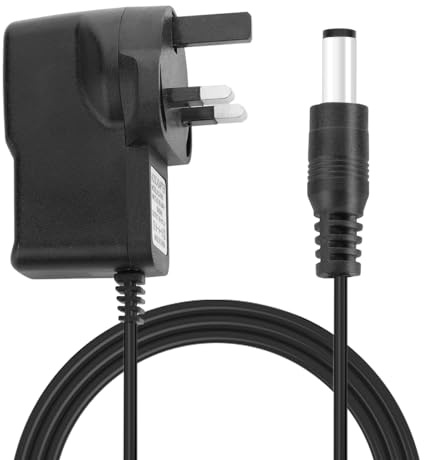 Pedal Power Supply Adaptor Guitar, 9V DC 1A 6.6ft Center Negative Tip | Effects board charger, practical cable, noise filter, LED indicator, quality accessory duo carry kit reliable practical pair