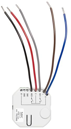 Satel Be Wave Smart 2-CH Relay ASW-210 Funk Schalter Relais für Licht und Andere Home Geräte, Wlan und Wifi Unterputz Funkschalter und Lichtschalter Switch